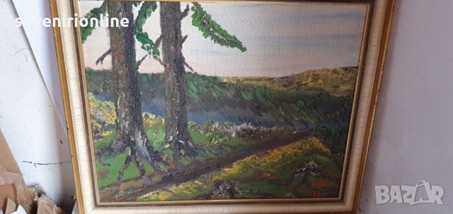 Стара рисувана картина масло на фазер, снимка 5 - Антикварни и старинни предмети - 29872103
