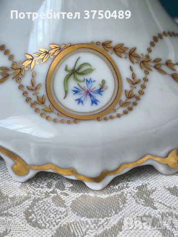 Красив и изящен свещник Limoges -Франция, снимка 2 - Антикварни и старинни предмети - 53888366