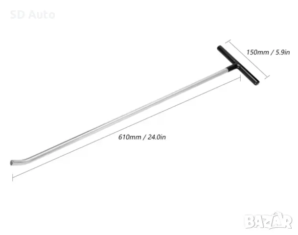 PDR  Лост 610 мм със сменяем връх за ремонт на вдлъбнатини без кит и боя - 13 части, снимка 3 - Аксесоари и консумативи - 49559051