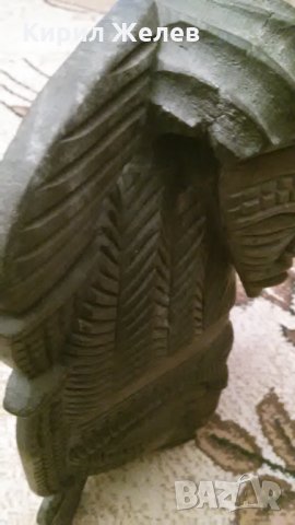 Стара дървена МАХАГОНОВА маска АФРИКА 20327, снимка 10 - Антикварни и старинни предмети - 32098664