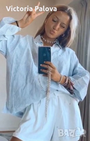 Много тънка голяма риза ETERNA, снимка 8 - Ризи - 31636957