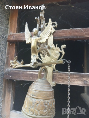 Старинна френска камбана с ангелче - красива декорация за входна врата, снимка 9 - Други - 51903861