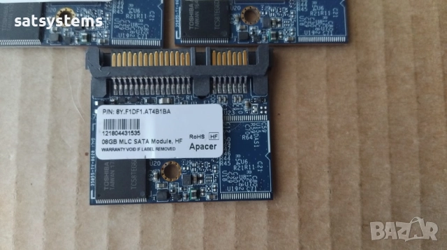 3бр.Apacer SSD 8GB MLC SATA Module Solid State Drive Half Slim, снимка 3 - Твърди дискове - 51756069
