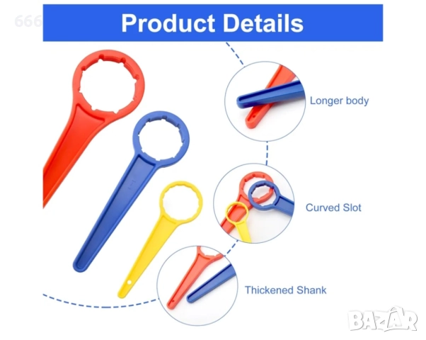 Пакет от 3 ключа DIN 41, DIN 51 и DIN 61, снимка 3 - Други инструменти - 52949971