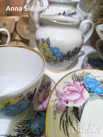 Руски порцелан ЛФЗ сервиз за чай , снимка 9 - Сервизи - 51727753