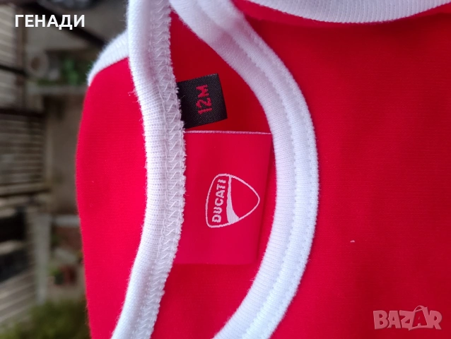 Бебешко боди ducati corse 12 месеца, снимка 6 - Бодита за бебе - 54209055