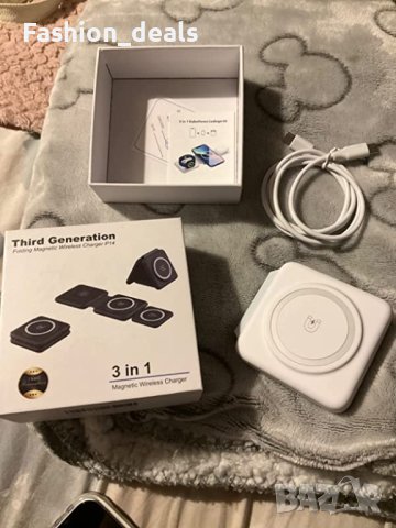 Сгъваемо безжично зарядно устройство 3 в 1 бързо магнитно преносимо, снимка 8 - Аксесоари за Apple - 40323232