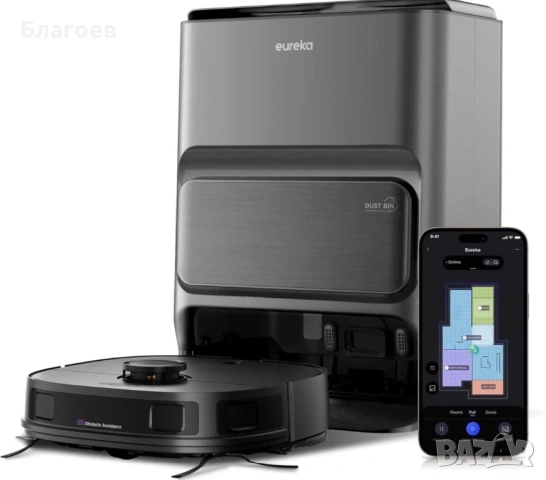 Прахосмукачка-робот Eureka - J12, черна, снимка 2 - Прахосмукачки - 53124641
