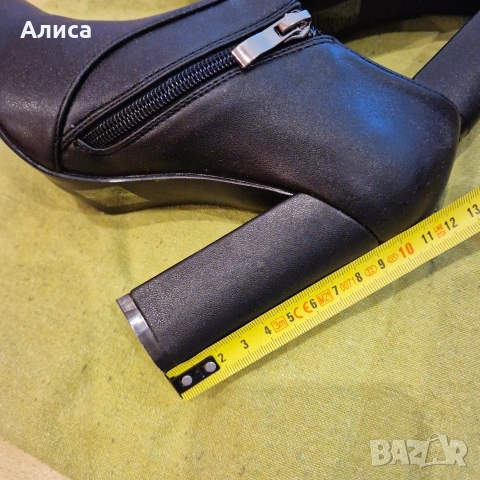 Дамски боти Botineli на ток 9см, снимка 4 - Дамски боти - 54316989