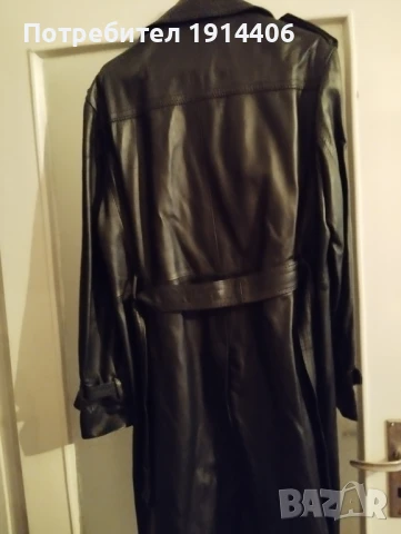 Елегантно кожено мъжко манто естествена кожа, снимка 7 - Палта - 50585532