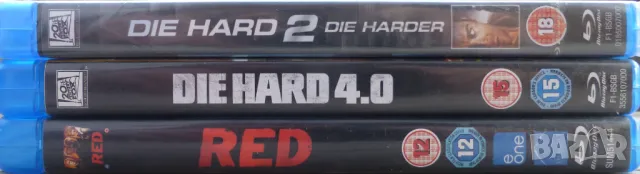 "DIE HARD", "DIE HARD 4" AND "RED" BLU-RAYS 20Lv for the 3., снимка 1