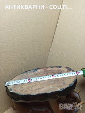 Стар Голям Ръчно Изработен Дървен Слон., снимка 12 - Антикварни и старинни предмети - 50991470