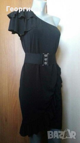 Изискана черна рокля, голям размер ПРОМОЦИЯ👗🍀L,XL,2XL👗🍀арт.1004, снимка 1 - Рокли - 30079686