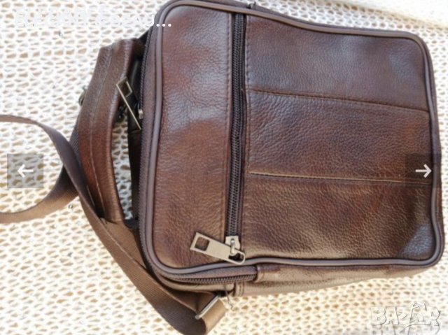 Мъжка кожена чанта от естествена кожа, снимка 4 - Чанти - 39669499