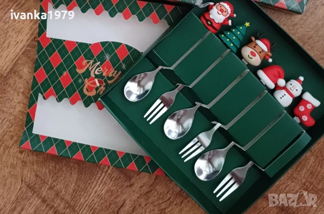 Коледен комплект прибори за хранене 