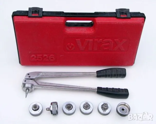 VIRAX 2526 К-т Универсален ЕКСПАНДЕР с Разширителни Глави за Тръби Ø 10-12-14-15-16-18-22 мм БАРТЕР, снимка 2 - Други инструменти - 50294232