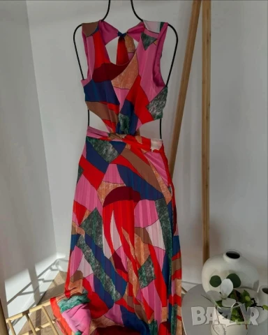 дълга шифонена рокля , снимка 3 - Рокли - 50672172