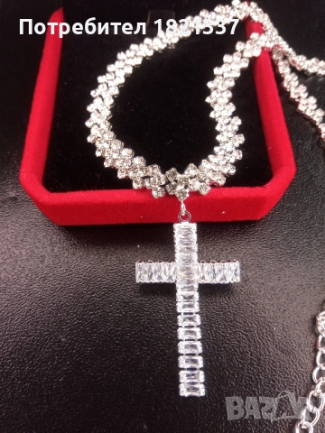 Дамско колие с кръст , снимка 6 - Колиета, медальони, синджири - 52681028