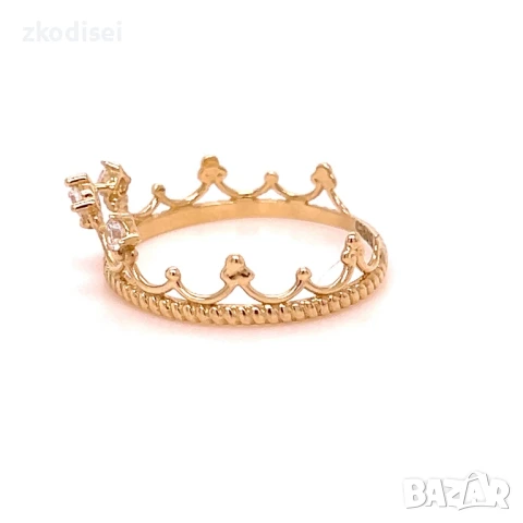 Златен дамски пръстен 1,62гр. 14кр.проба:585 размер:58 модел:32124-4, снимка 3 - Пръстени - 50656763