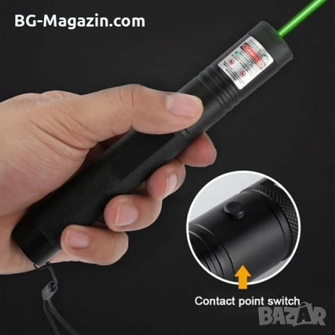 Мощен акумулаторен зелен лазер с приставки фигури пойнтер показалка деца игра зарядно устройство, снимка 4 - Друга електроника - 51040566