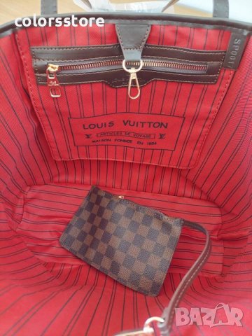 Кафява чанта  Louis Vuitton Neverfull  код SG308, снимка 4 - Чанти - 40720677