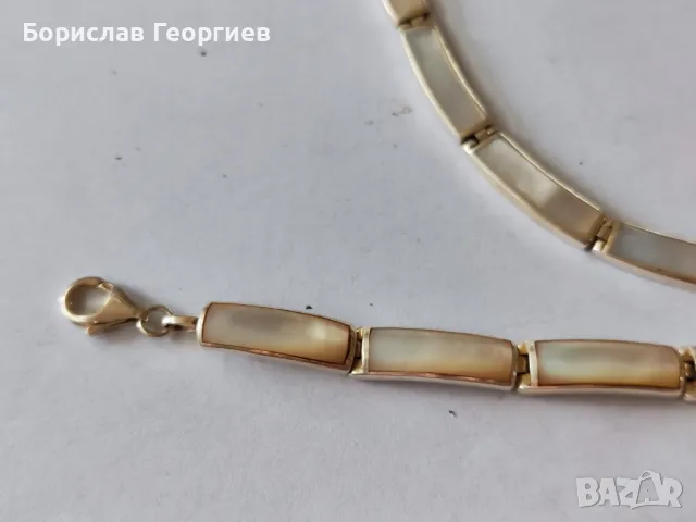 Сребърен комплект колие и гривна 925, снимка 2 - Колиета, медальони, синджири - 48038031