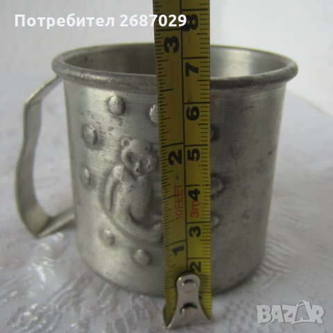канче  Стара чаша с  лодка и мече,  метал , снимка 5 - Други ценни предмети - 31111298