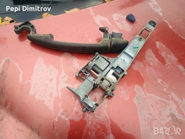 Предна лява дръжка + основа за отваряне врата Peugeot 207 (2006-2015, Пежо 207, снимка 3 - Части - 51982637