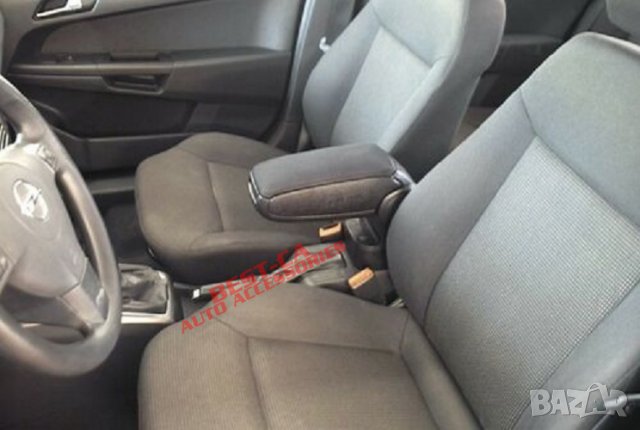 Черен кожен подлакътник за Опел Астра Х / Opel Astra H (2004-2010), снимка 5 - Аксесоари и консумативи - 36787087