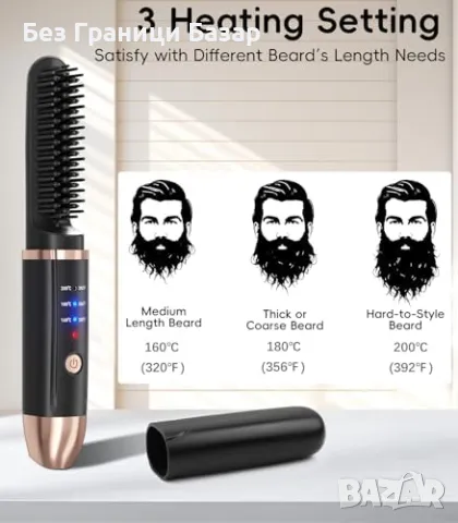 Нов Мъжки електрически стилизатор за брада – преносим и мощен уред мъж, снимка 2 - Други - 49605963