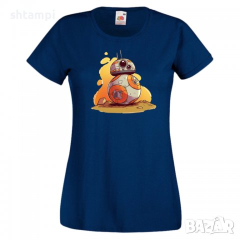 Дамска тениска Star Wars BB-8 WOMEN Star Wars Игра,Изненада,Подарък,Геймър,, снимка 6 - Тениски - 36788699