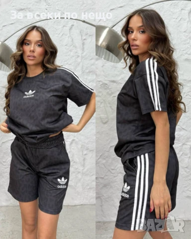 Adidas Дамски Летен Комплект Тениска И Къси Панталонки👚🩳Дамски Къс Екип Адидас Код A610, снимка 3 - Спортни екипи - 50465896
