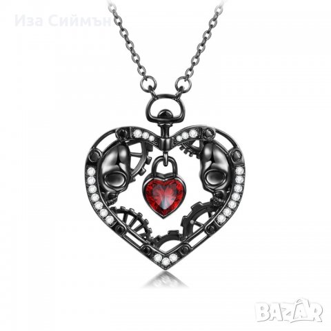 Колие със сърце и рубин, снимка 5 - Колиета, медальони, синджири - 35363719