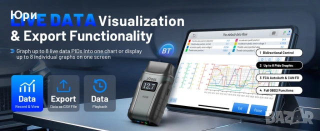 Продавам автомобилен скенер/диагностика XTOOL A30М, доживотен ъпдейт, снимка 10 - Аксесоари и консумативи - 52102273