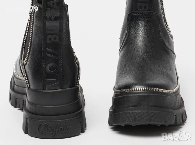 Buffalo - Боти от еко кожа с масивна подметка, снимка 5 - Дамски боти - 52395460