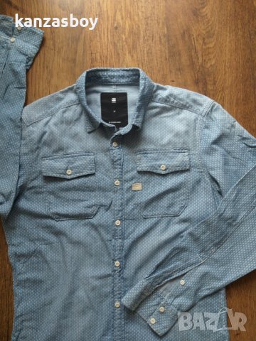 g-star landoh shirt - страхотна мъжко риза КАТО НОВА, снимка 5 - Ризи - 40727012