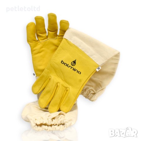 Ръкавици пчеларски от естествена кожа с ръкавели от дишаща материя, снимка 8 - За селскостопански - 21868957