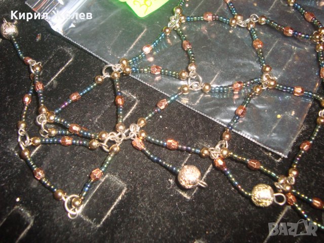 РЪЧНО ПЛЕТЕНО МЪНИСТЕНО АРТ ХИПАРСКО ВЕЧЕРНО КОЛИЕ 16637, снимка 2 - Колиета, медальони, синджири - 30691408