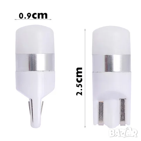 LED крушки T10 12V 6000K 2 броя за габарити, снимка 3 - Аксесоари и консумативи - 55865025