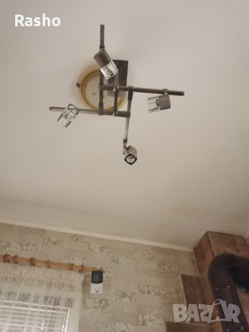 Полилей инокс с 4 лампи, снимка 4 - Лампи за таван - 44264435