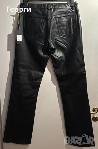 Кожен панталон, изработен от висококачествена овча напа, XL