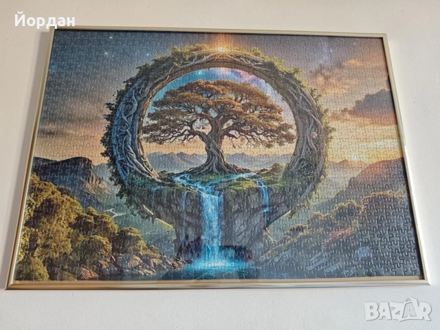 Картина "Дървото на живота" (Tree of Life) – 50х70 см, с рамка, снимка 3 - Картини - 52917714