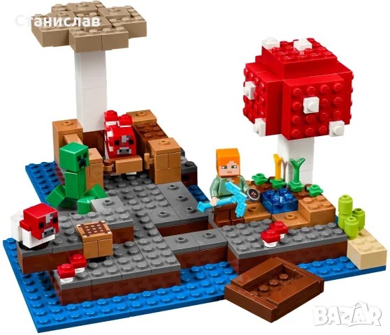 LEGO Minecraft 21129 The Mushroom Island, снимка 2 - Конструктори - 56166496
