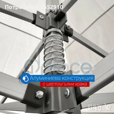 Професионални шатри 3х3, 3х4,5 3х6м алуминиева конструкция непромокаемо платнище Цена 999лв/510,78€, снимка 2 - Палатки - 48468912