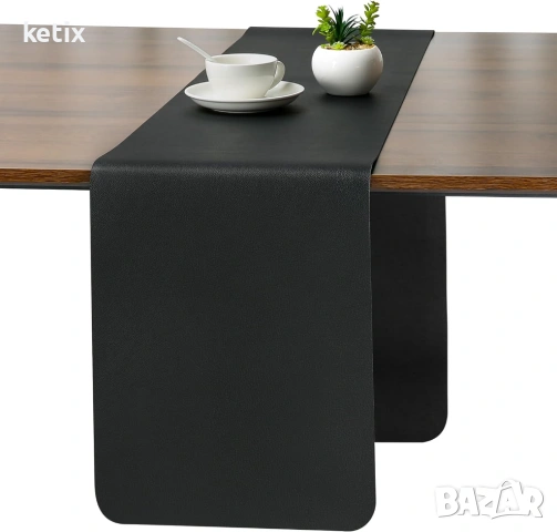 Водоустойчива кожена пътека за маса,40х240см, снимка 2 - Покривки за маси - 53887218