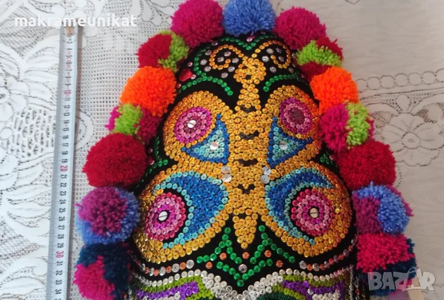 Продавам кукерска маска, гугла, уникат, Новодел, авторски модел, етно, Сурва, Кукерландия , снимка 2 - Колекции - 42314889