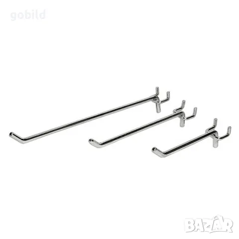 Кука единична за перфо гръб, шиш за окачване, отвор 2,5mm / 18, 20 и 26 см, снимка 2 - Стелажи и щандове - 50409563