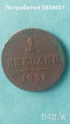1 KREUZER 1851 года Австрия, снимка 1