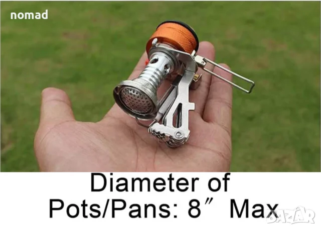 Преносима газова горелка за къмпинг с пиезо запалване – компактна, снимка 2 - Газови котлони - 50469554