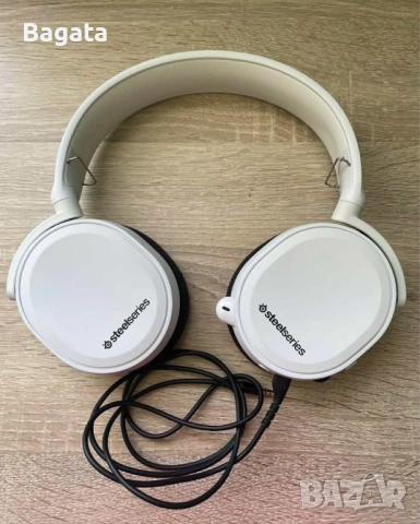 Гейминг слушалки SteelSeries - Arctis 3, бели, снимка 6 - Слушалки за компютър - 53071043